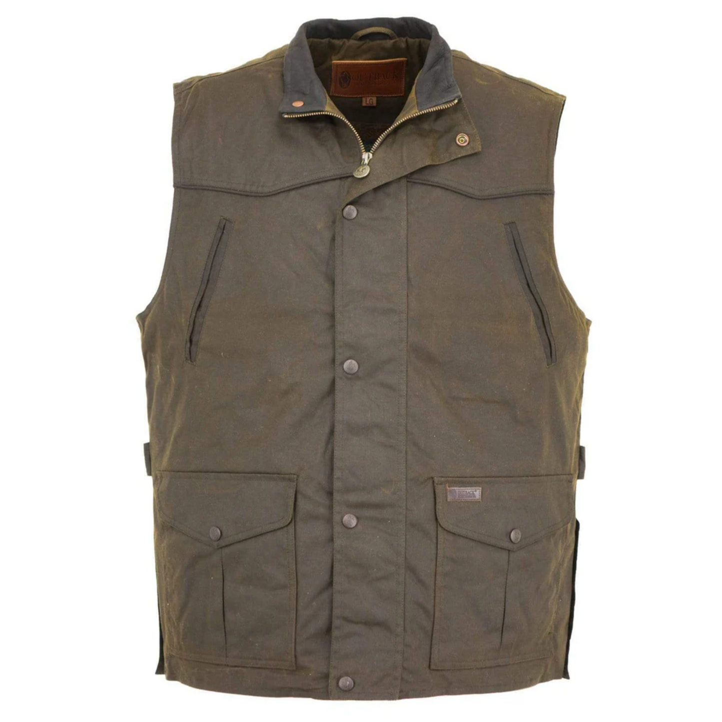 Outback Trading Company Men's Oilskin Magnum Bronze Vest 2154-BNZ