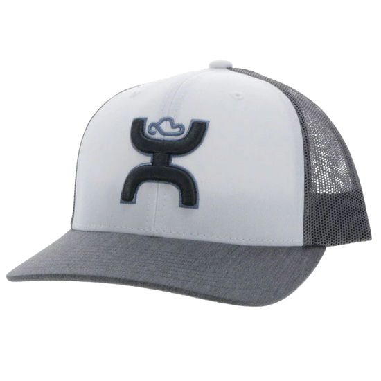 Hooey "Sterling" 6-Panel White & Grey Snapback Hat 2206T-WHGY