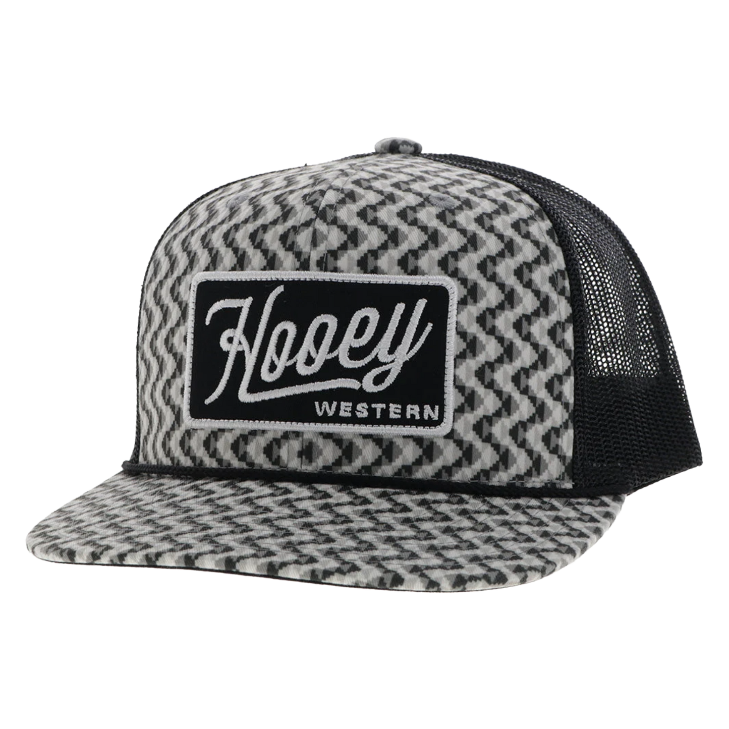 Hooey "Lakota" 6-Panel Grey & Black Pattern Snapback Hat 2548T-GYBK
