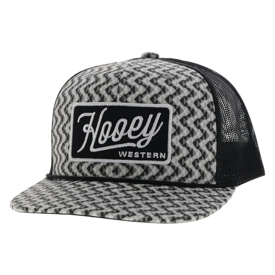 Hooey "Lakota" 6-Panel Grey & Black Pattern Snapback Hat 2548T-GYBK