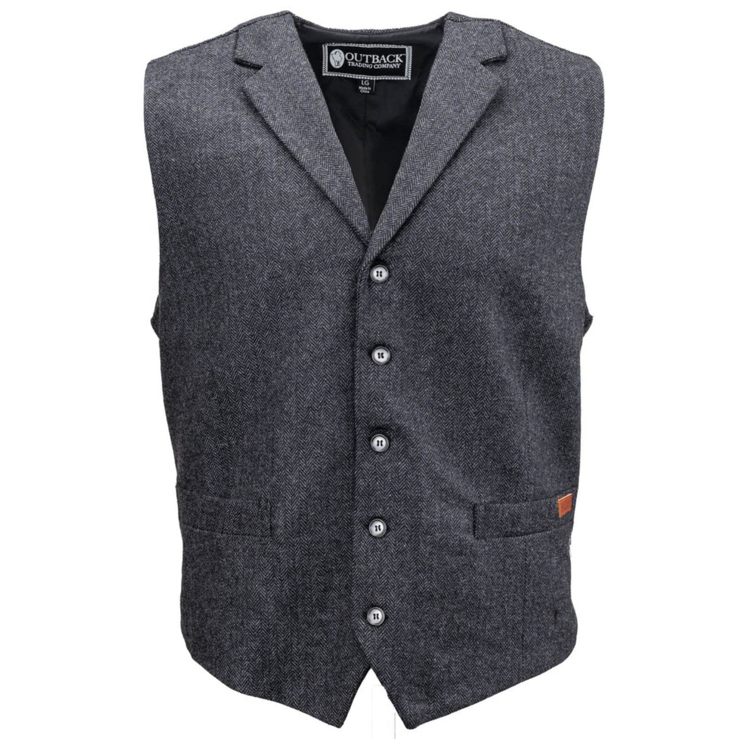 Outback Trading Company® Men's Jessie Charcoal Grey Vest 29785-CHR