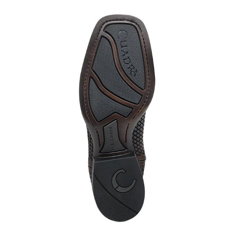 Cuadra Men's Honey Embroidery & Laser Square Toe Leather Boots CU984