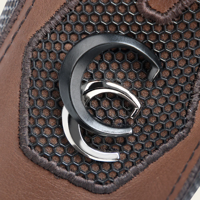 Cuadra Men's Honey Embroidery & Laser Square Toe Leather Boots CU984