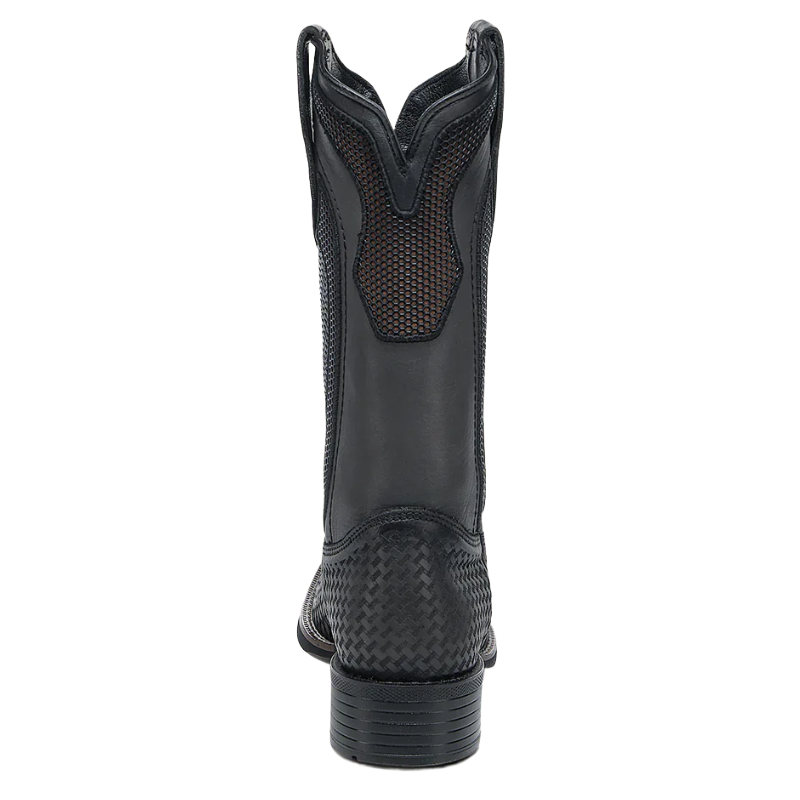 Cuadra Men's Oxford Black Laser Square Toe Leather Boots CU985