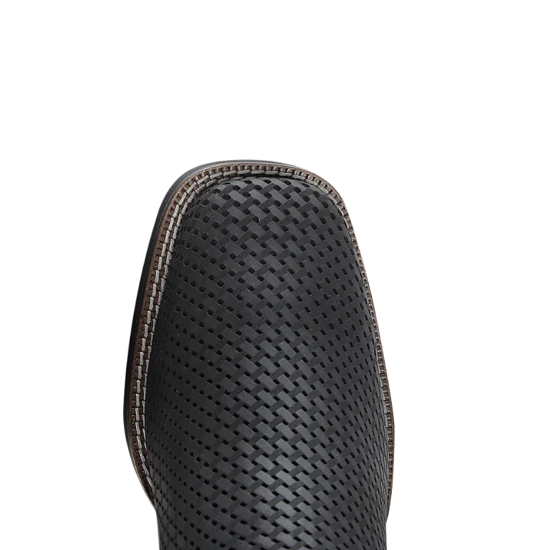 Cuadra Men's Oxford Black Laser Square Toe Leather Boots CU985