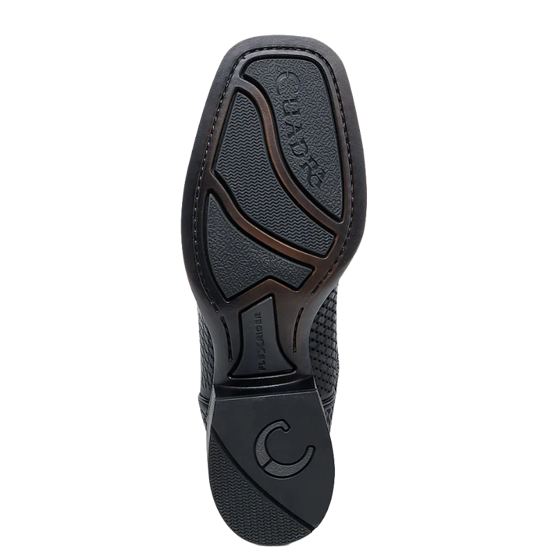 Cuadra Men's Oxford Black Laser Square Toe Leather Boots CU985