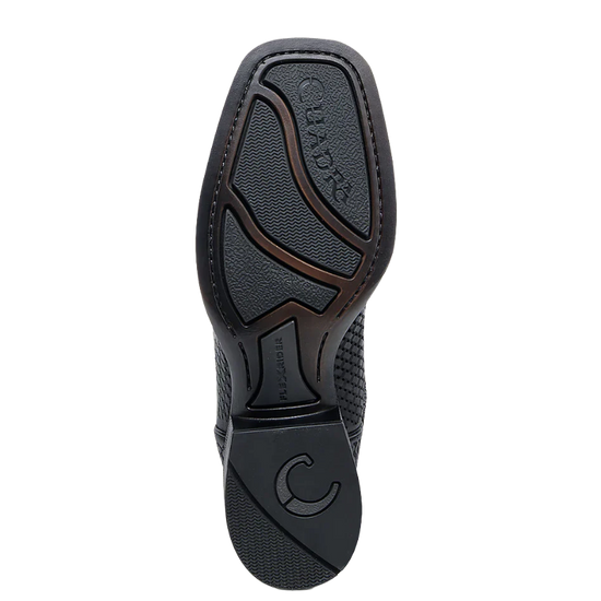 Cuadra Men's Oxford Black Laser Square Toe Leather Boots CU985