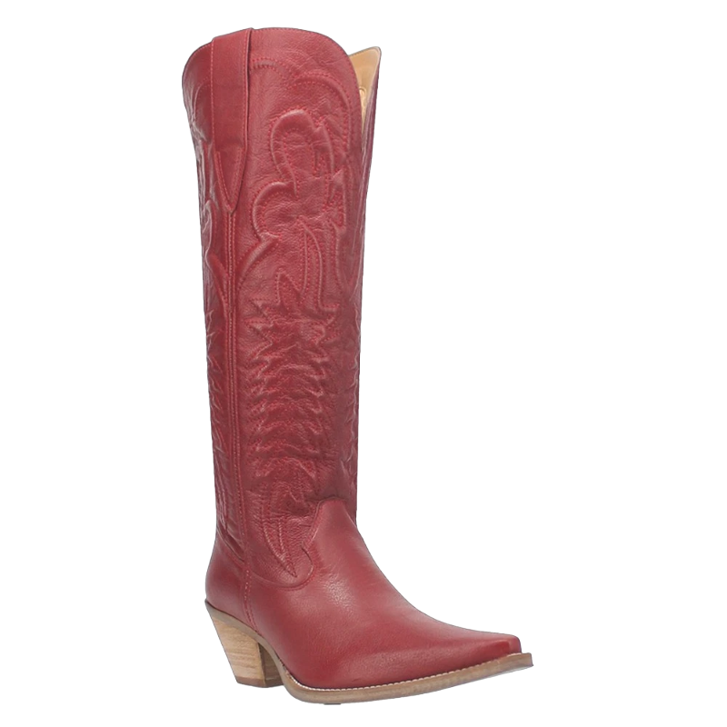Dingo Ladies Raisin Kane Red Leather Western Tall Boots DI167-RED