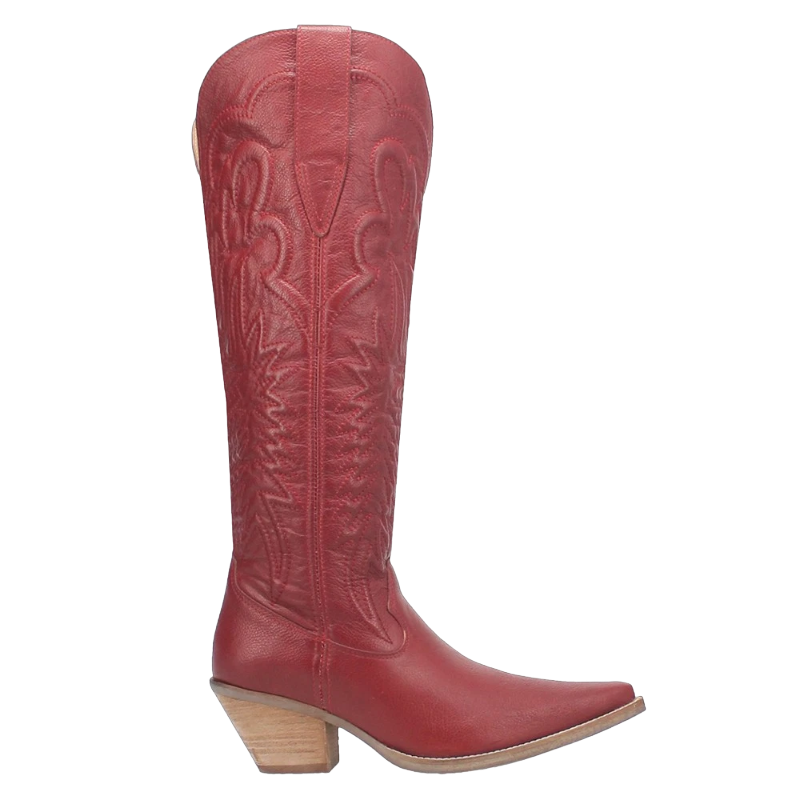 Dingo Ladies Raisin Kane Red Leather Western Tall Boots DI167-RED
