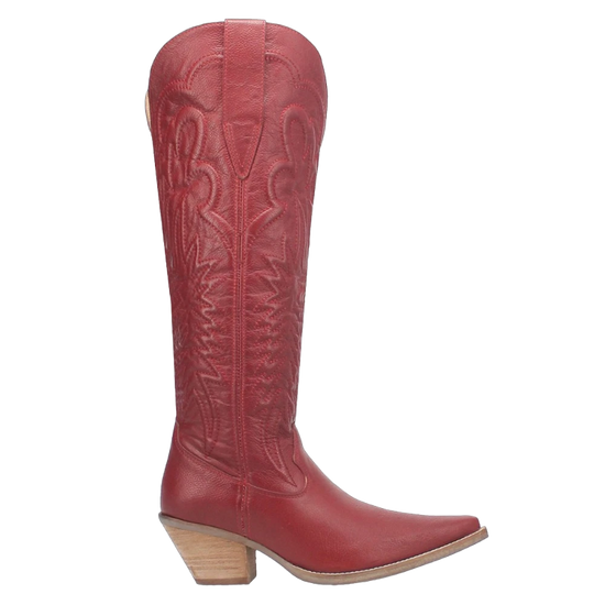 Dingo Ladies Raisin Kane Red Leather Western Tall Boots DI167-RED