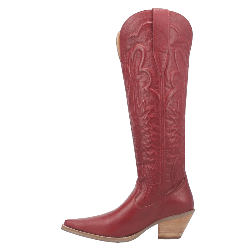 Dingo Ladies Raisin Kane Red Leather Western Tall Boots DI167-RED