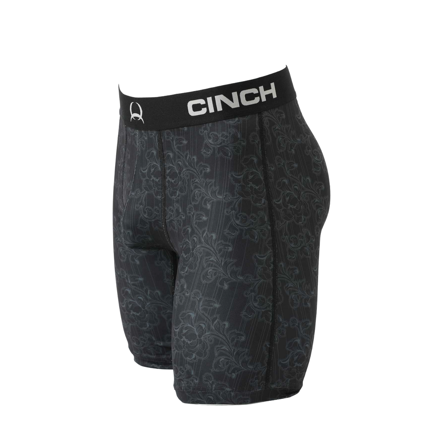 Cinch Men's Black Floral 9" Boxer Brief MXY6001030