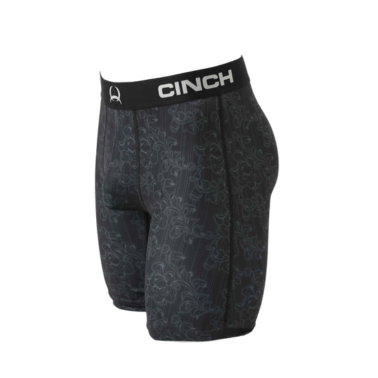 Cinch Men's Black Floral 9" Boxer Brief MXY6001030