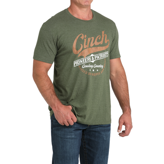 Cinch Men's Olive Green Cowboy Country T-Shirt MTT1690695