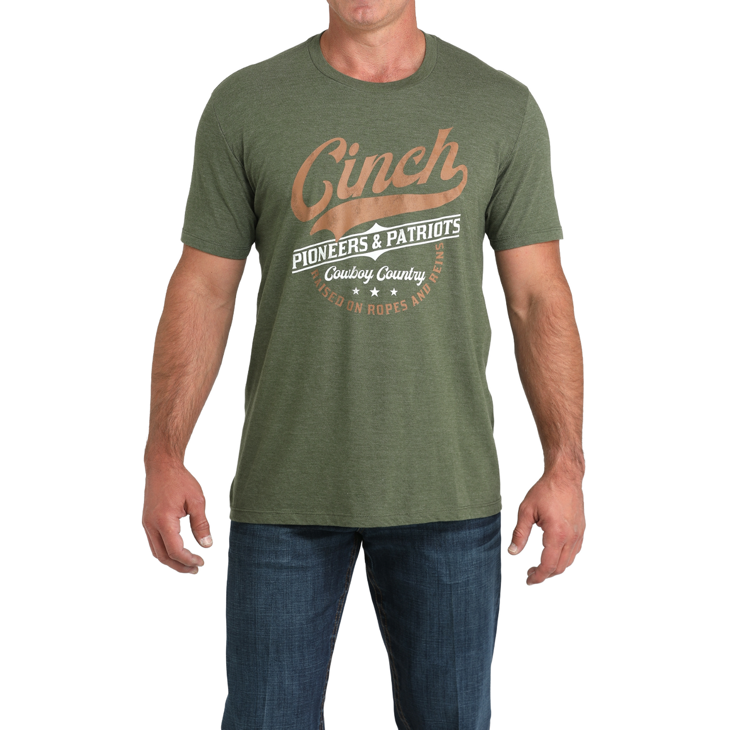 Cinch Men's Olive Green Cowboy Country T-Shirt MTT1690695