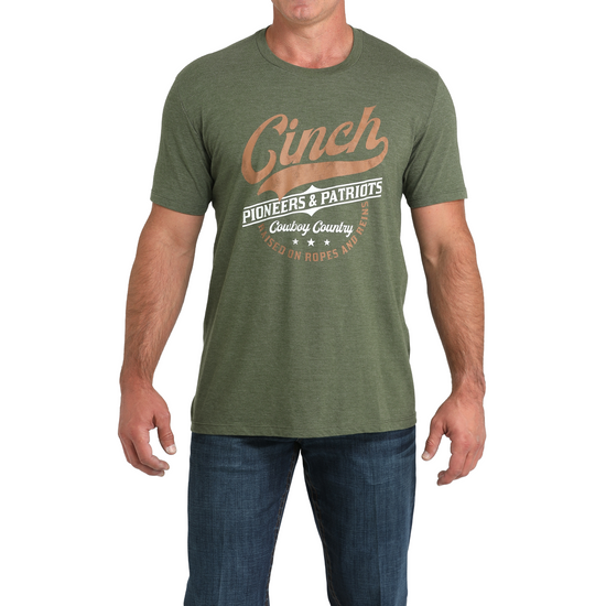 Cinch Men's Olive Green Cowboy Country T-Shirt MTT1690695