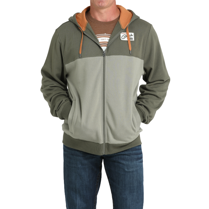 Cinch Men's Full Zip Olive Hoodie MWK1933001