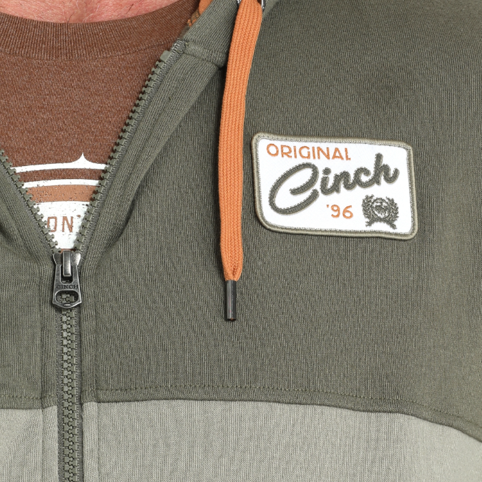 Cinch Men's Full Zip Olive Hoodie MWK1933001