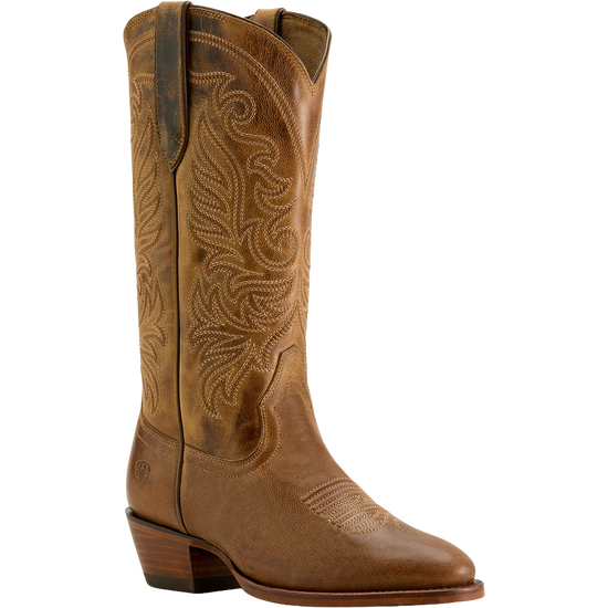 Ariat Ladies Louella R Toe Pearl Brown Western Boots 10063905
