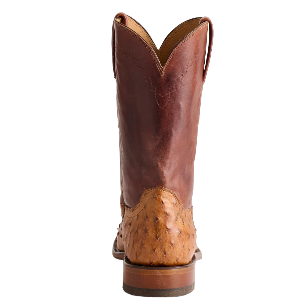 Lucchese Men's Zane Barnwood Brown & Tan Ostrich Western Boot N3036