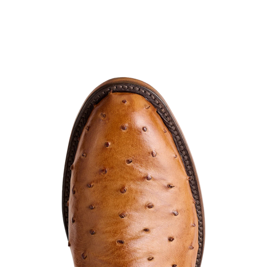 Lucchese Men's Zane Barnwood Brown & Tan Ostrich Western Boot N3036