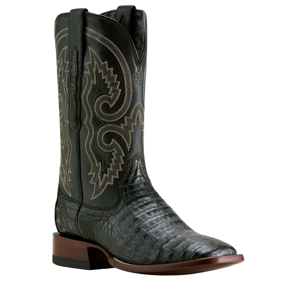 Ariat Men's Classic Callen Matte Black Caiman Belly Western Boots 10063772