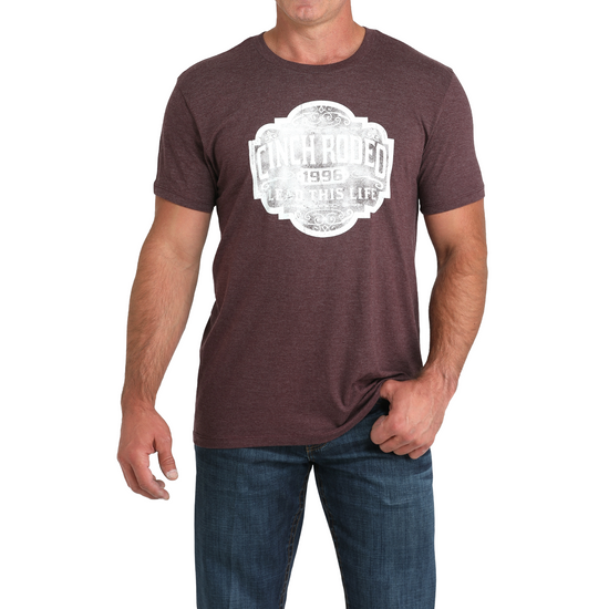 Cinch Men's Purple Short Sleeve Graphic T-Shirt MTT1690696