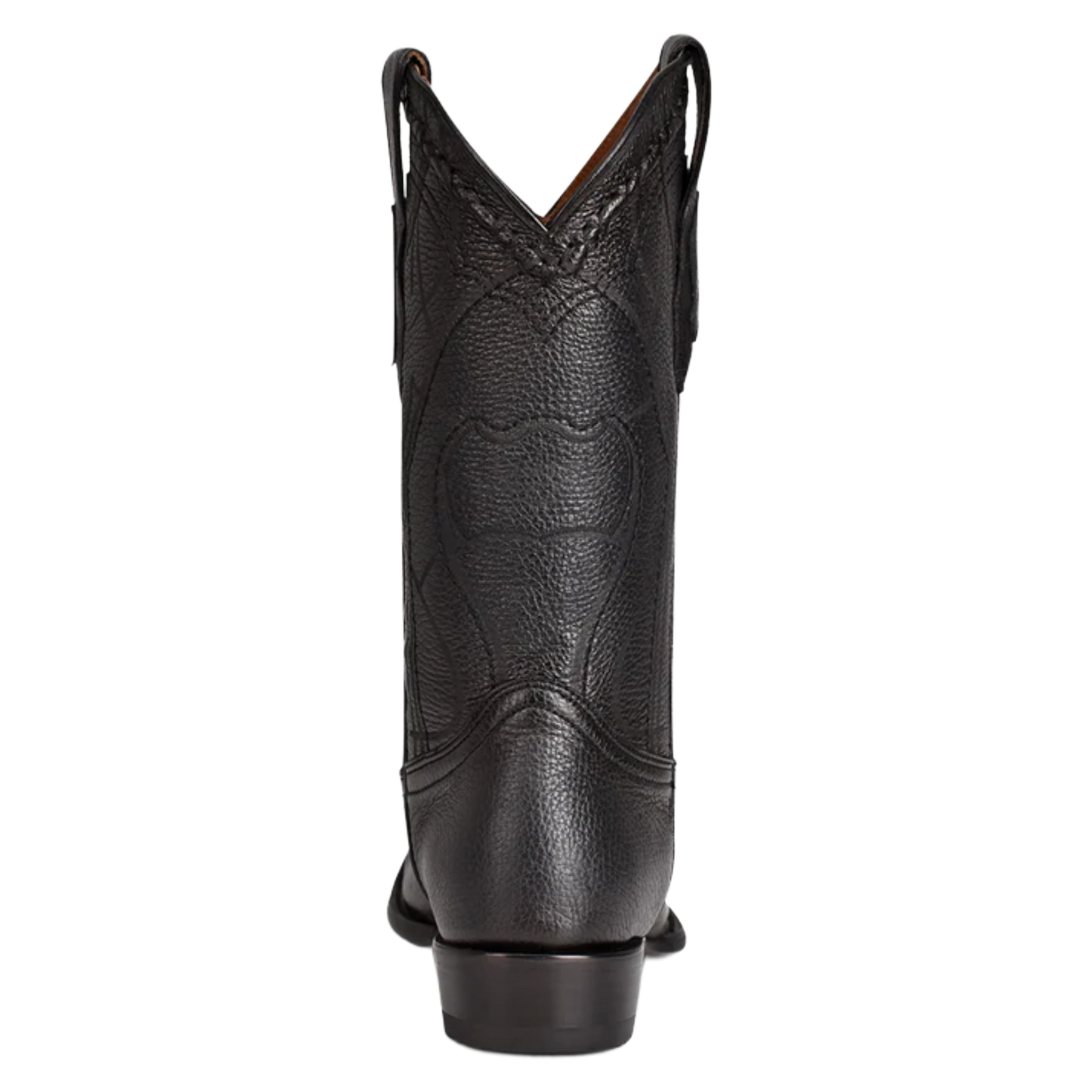 Cuadra Men's Deer Laser & Embroidery Narrow Square Toe Black Boots CU587