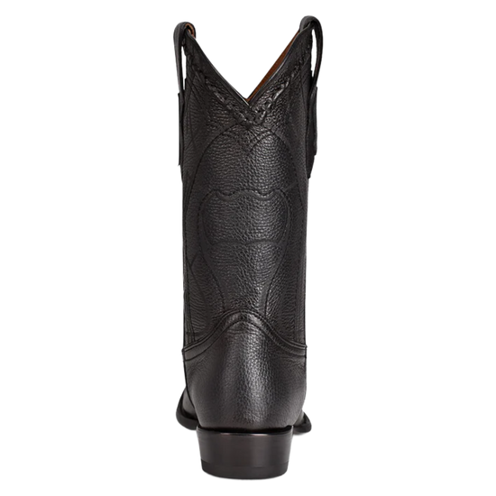 Cuadra Men's Deer Laser & Embroidery Narrow Square Toe Black Boots CU587