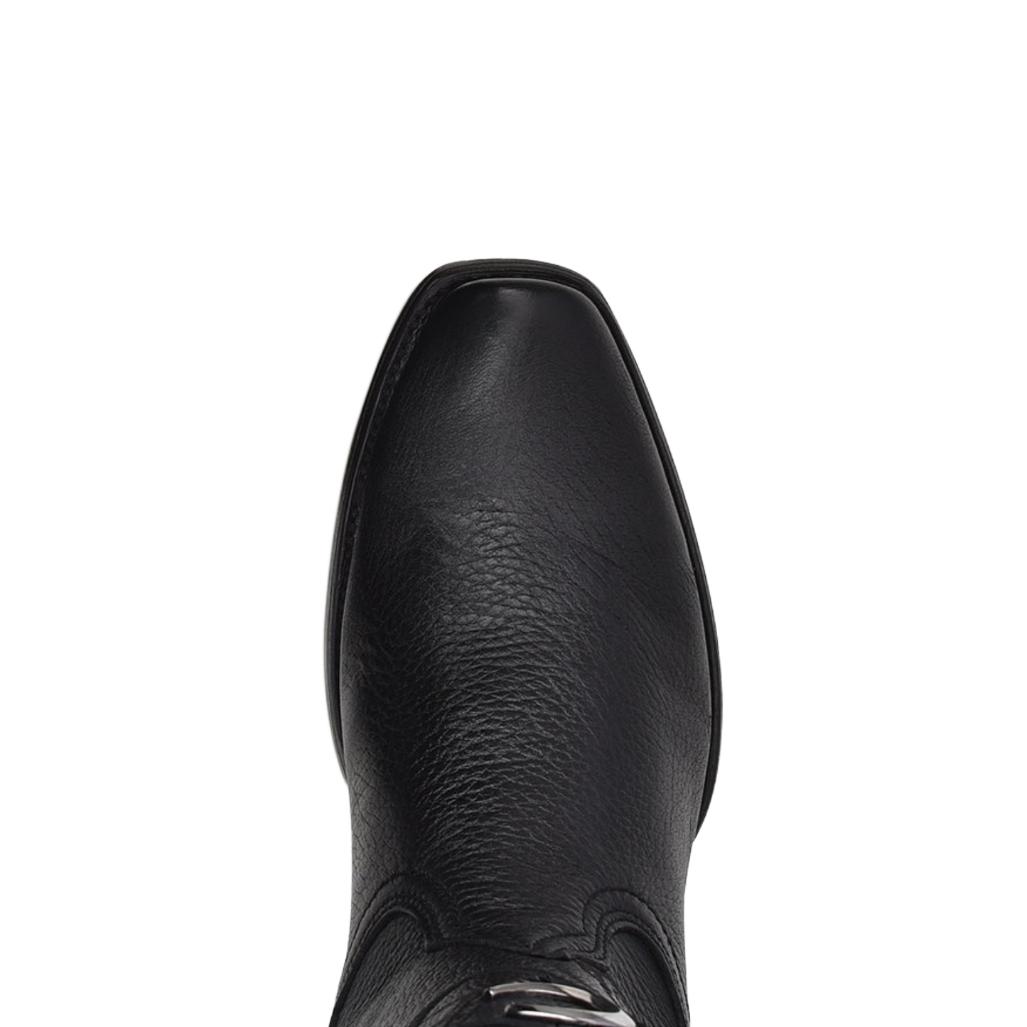 Cuadra Men's Deer Laser & Embroidery Narrow Square Toe Black Boots CU587