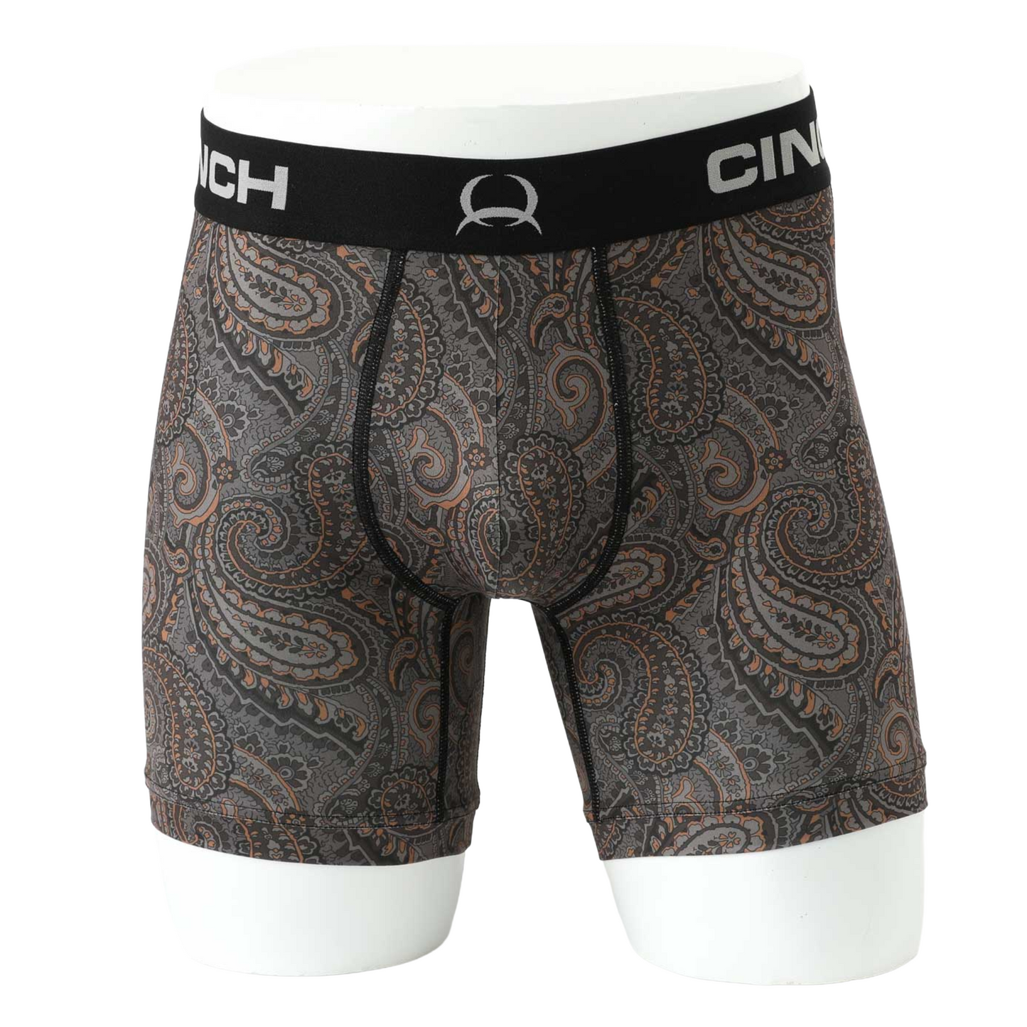 Cinch Men's 6" Paisley Brown Boxer Brief MXY6002035