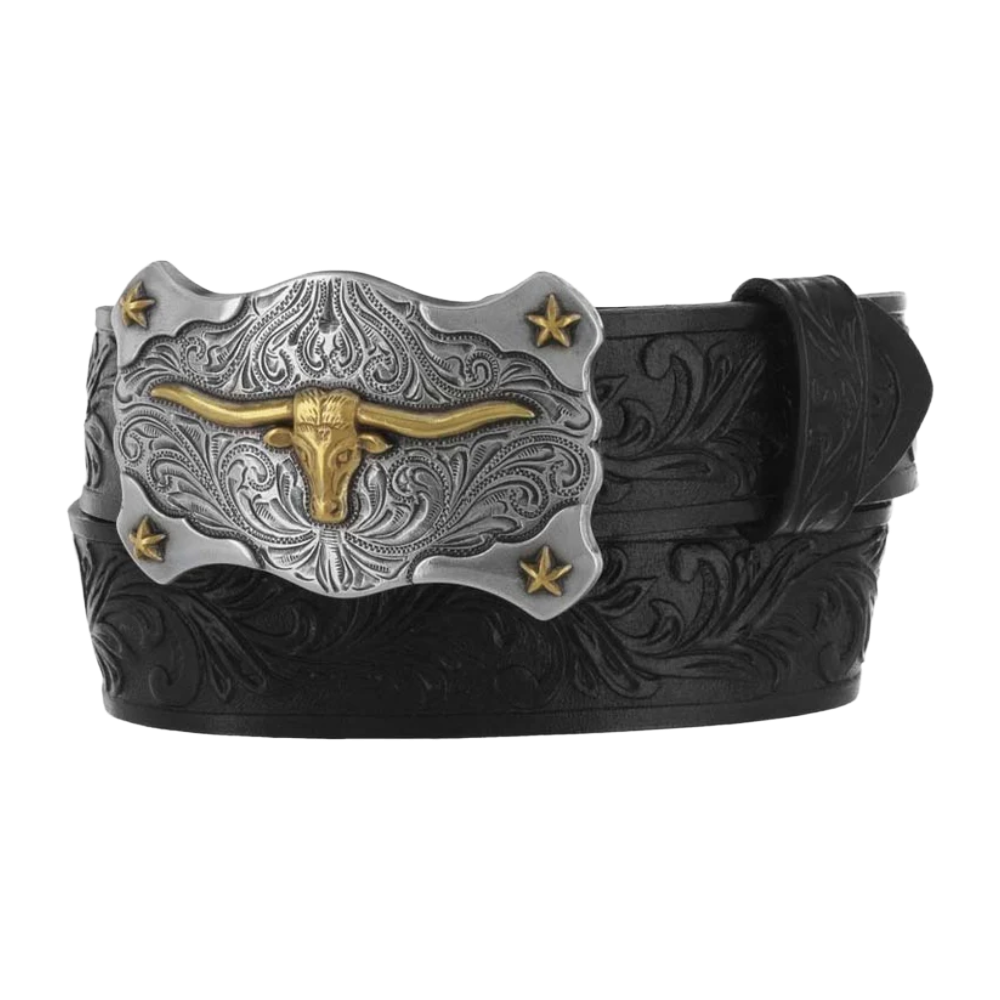 Tony Lama Children's Little Texas Black Leather Belt C60113