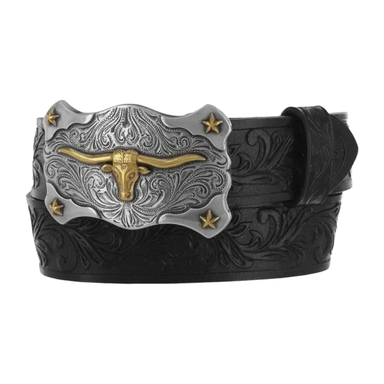 Tony Lama Children's Little Texas Black Leather Belt C60113