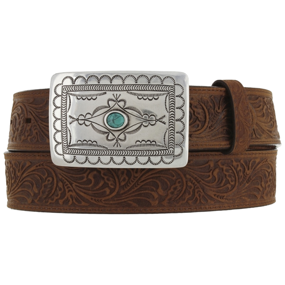 Tony Lama Ladies Navajo Spirit Aged Bark Brown Western Belt C50189