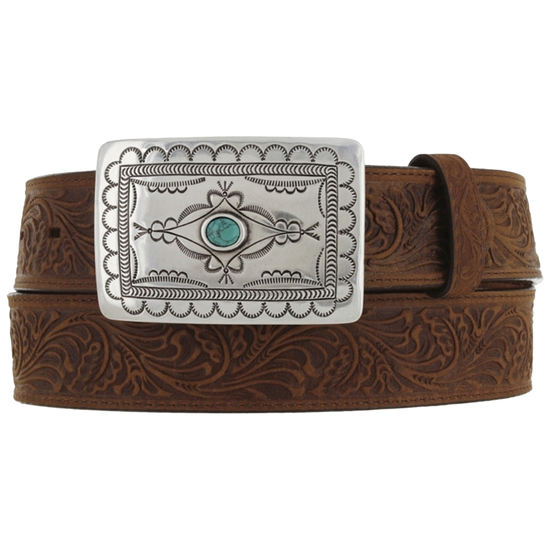 Tony Lama Ladies Navajo Spirit Aged Bark Brown Western Belt C50189