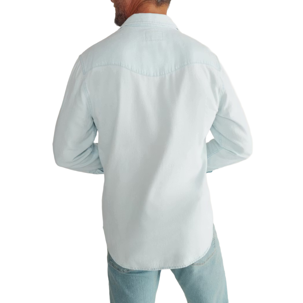 Tecovas Men's Ultra Light Wash Denim Pearl Snap Shirt 40437ULI