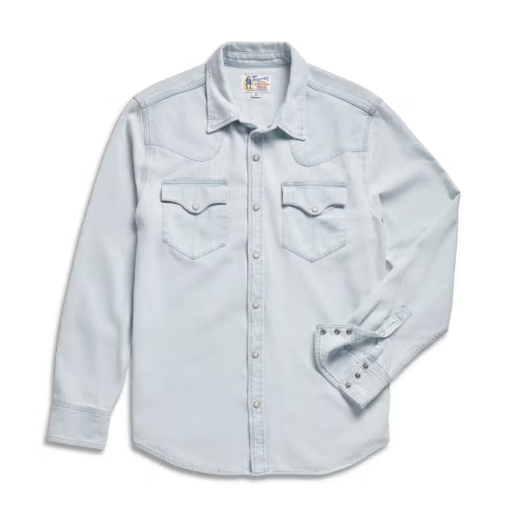 Tecovas Men's Ultra Light Wash Denim Pearl Snap Shirt 40437ULI