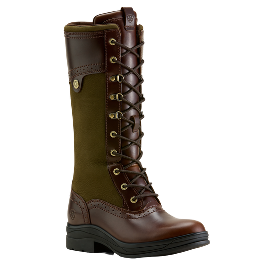 Ariat Ladies Wythburn II Waterproof Tobacco Brown & Olive Boot 10063917