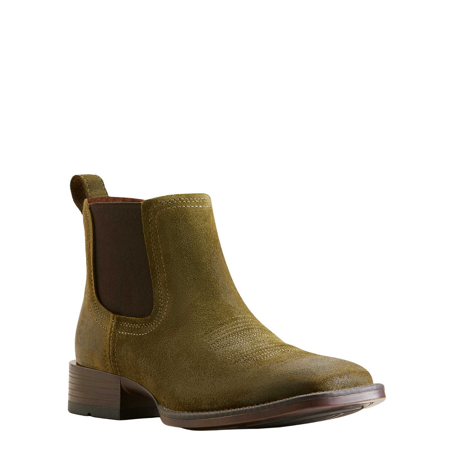 Ariat Men's Booker Ultra Olive Suede Western Ankle Boots 10054169