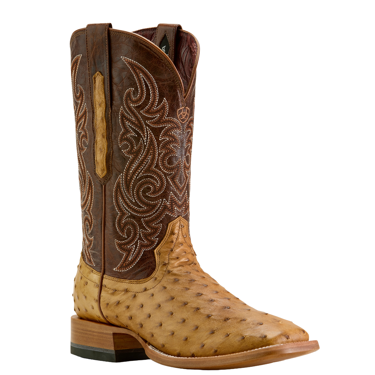Ariat Men's Classic Cash Tan Full Quill Ostrich Western Boots 10063774