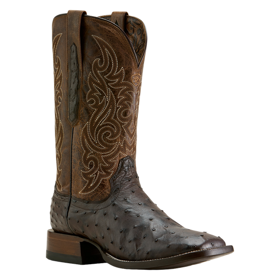 Ariat Men's Classic Cash Cigar Full Quill Ostrich Western Boots 10063775