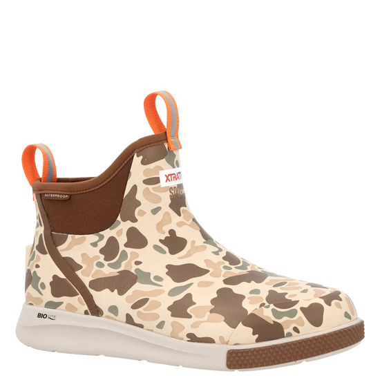 XTRATUF Men's Duck Camo Light Brown Ankle Deck Boot Sport XADSMDCM