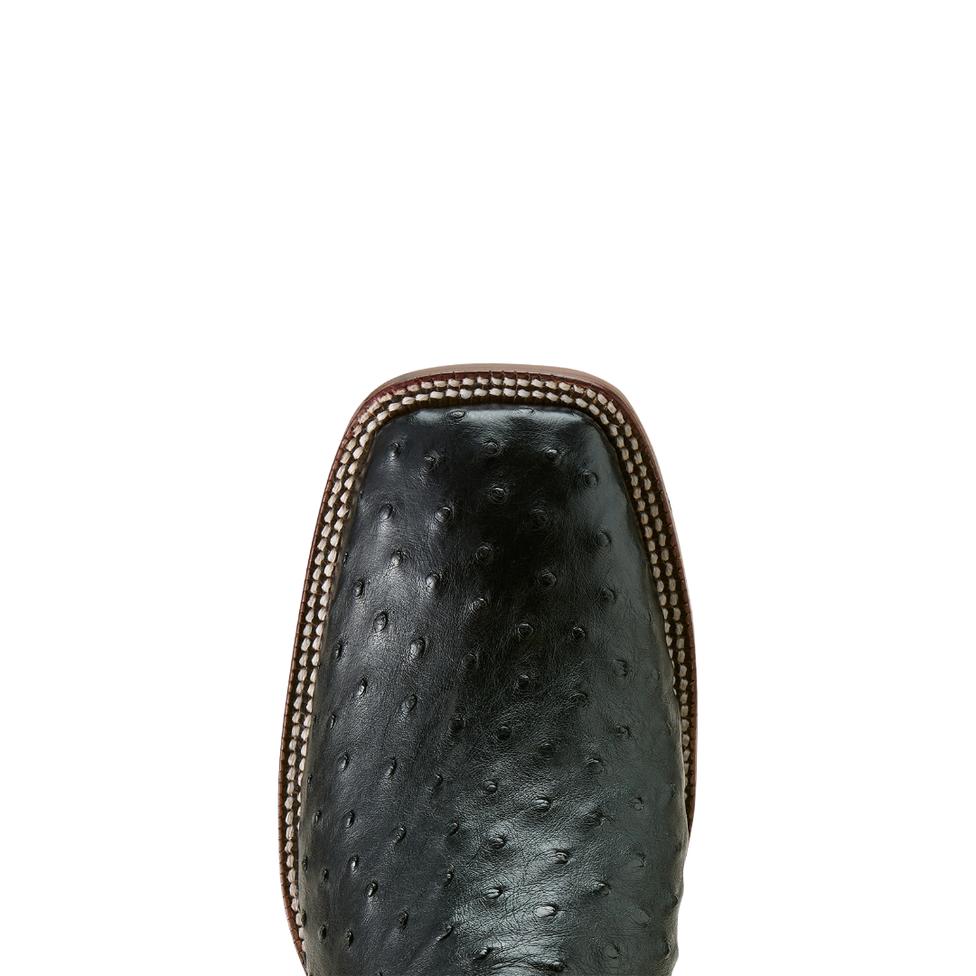 Ariat Men's Classic Cash Black Full Quill Ostrich Western Boots 10063776