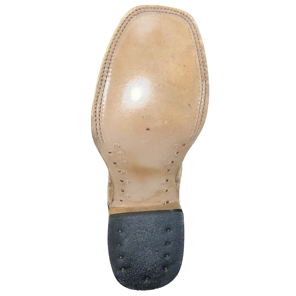 Cowtown Men's Pirarucu Embroidered Brown Western Boot Q157