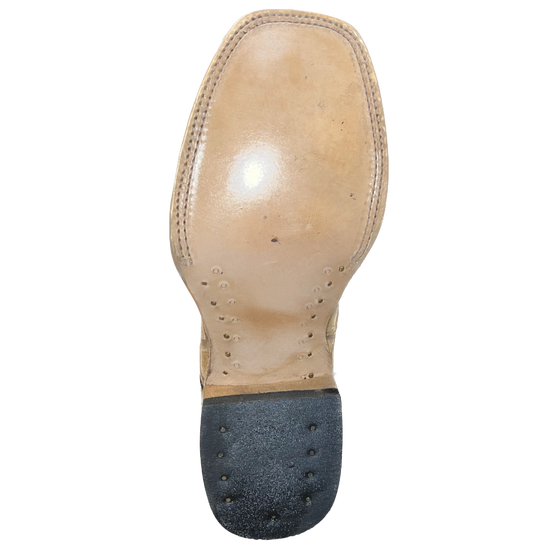 Cowtown Men's Pirarucu Embroidered Brown Western Boot Q157