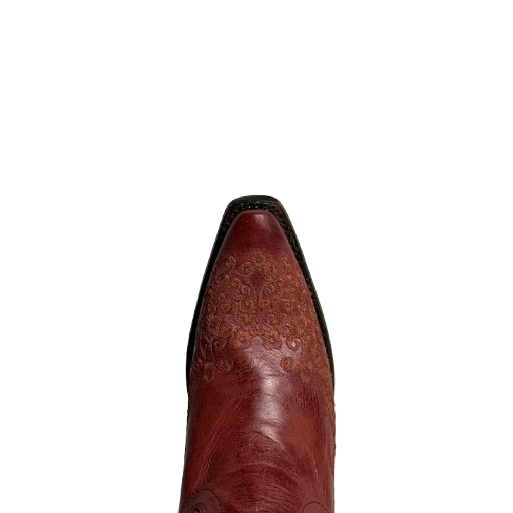 Corral Ladies Floral Embroidery Red Western Boots A4798