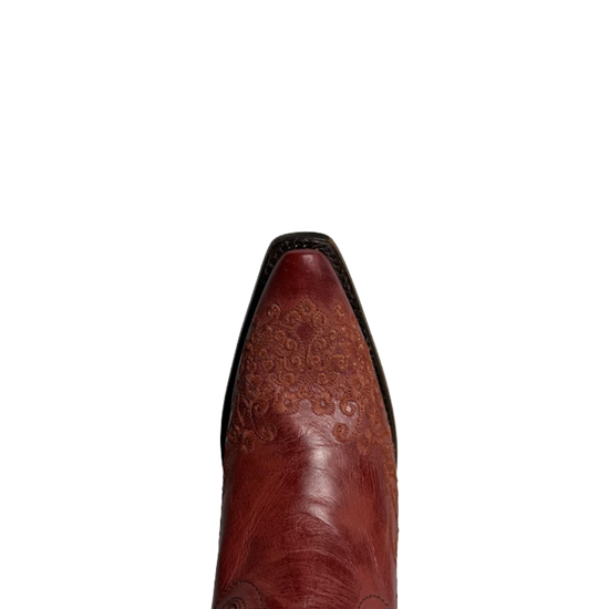 Corral Ladies Floral Embroidery Red Western Boots A4798