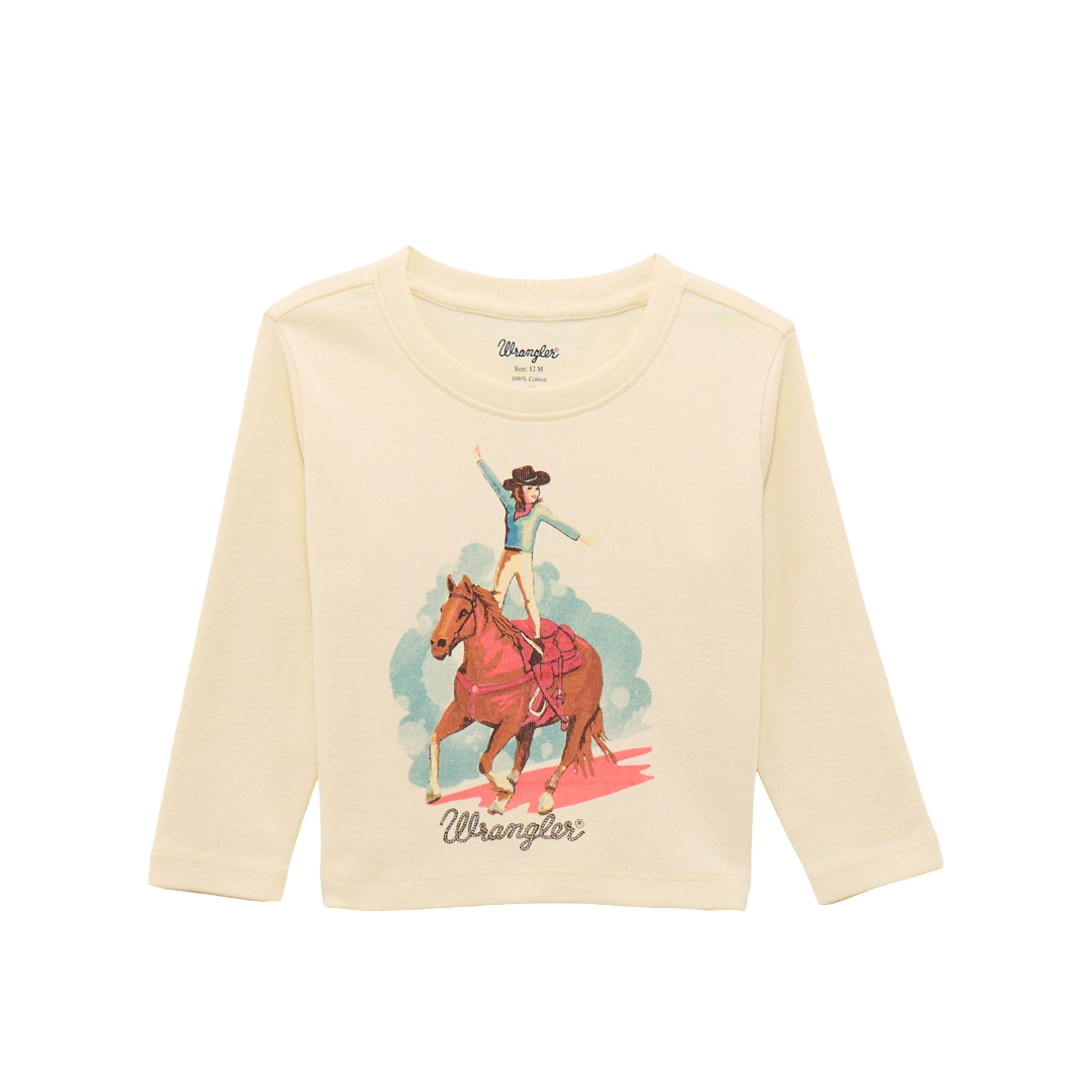 Wrangler Baby Girl's White Horseback T-Shirt 112371936