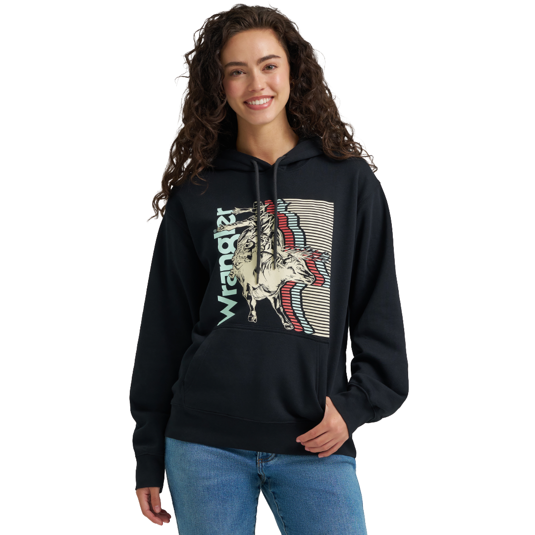 Wrangler Ladies Retro® Black Beauty Western Logo Hoodie 112368908