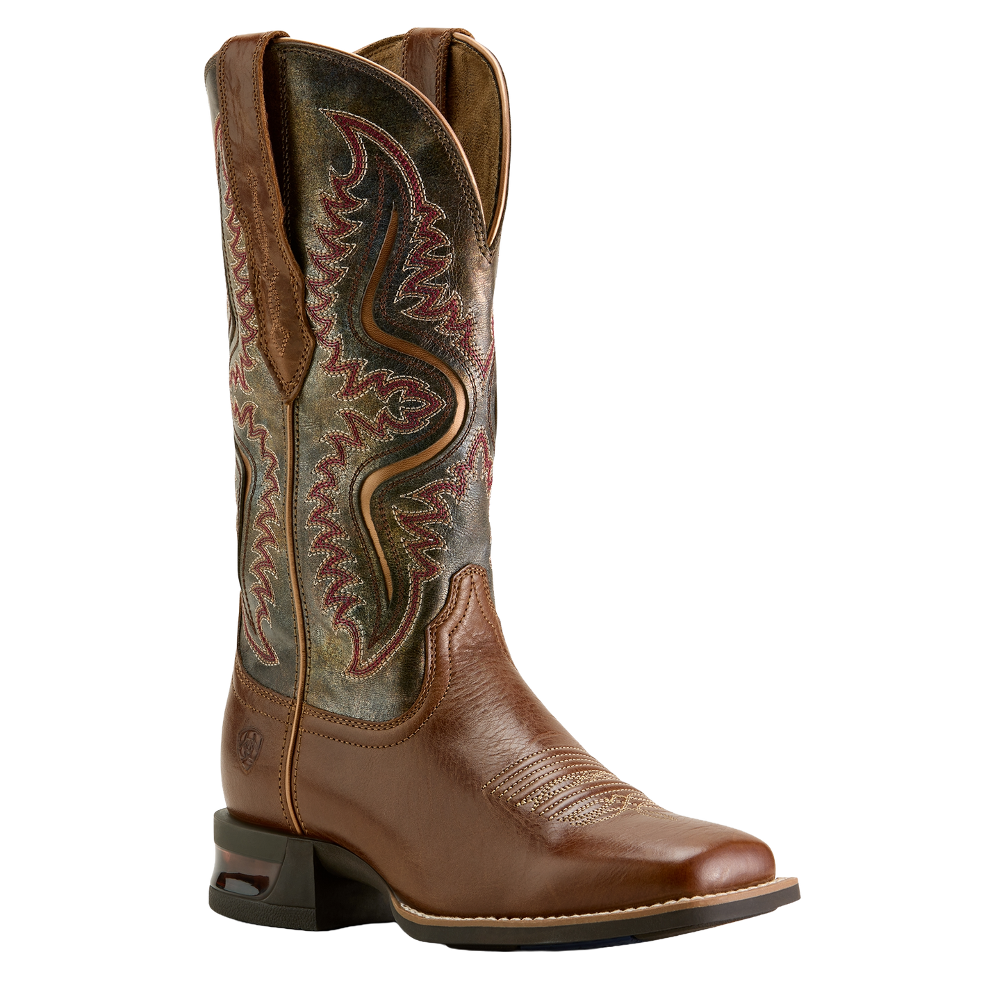 Ariat Ladies Captivate Wide Square Toe Dark Tan Western Boots 10063894